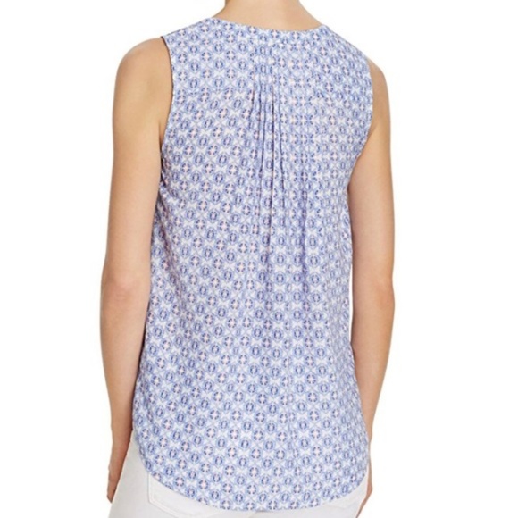 NYDJ Women's Kerchief Medallion Blue Print Blouse - Picture 2 of 2